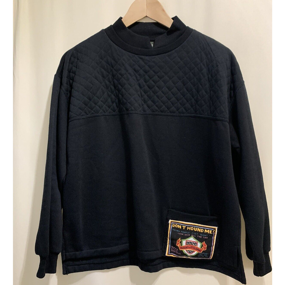 Gitano vintage Black Techna Sport Sweatshirt 80's 90's Streetwear patch
